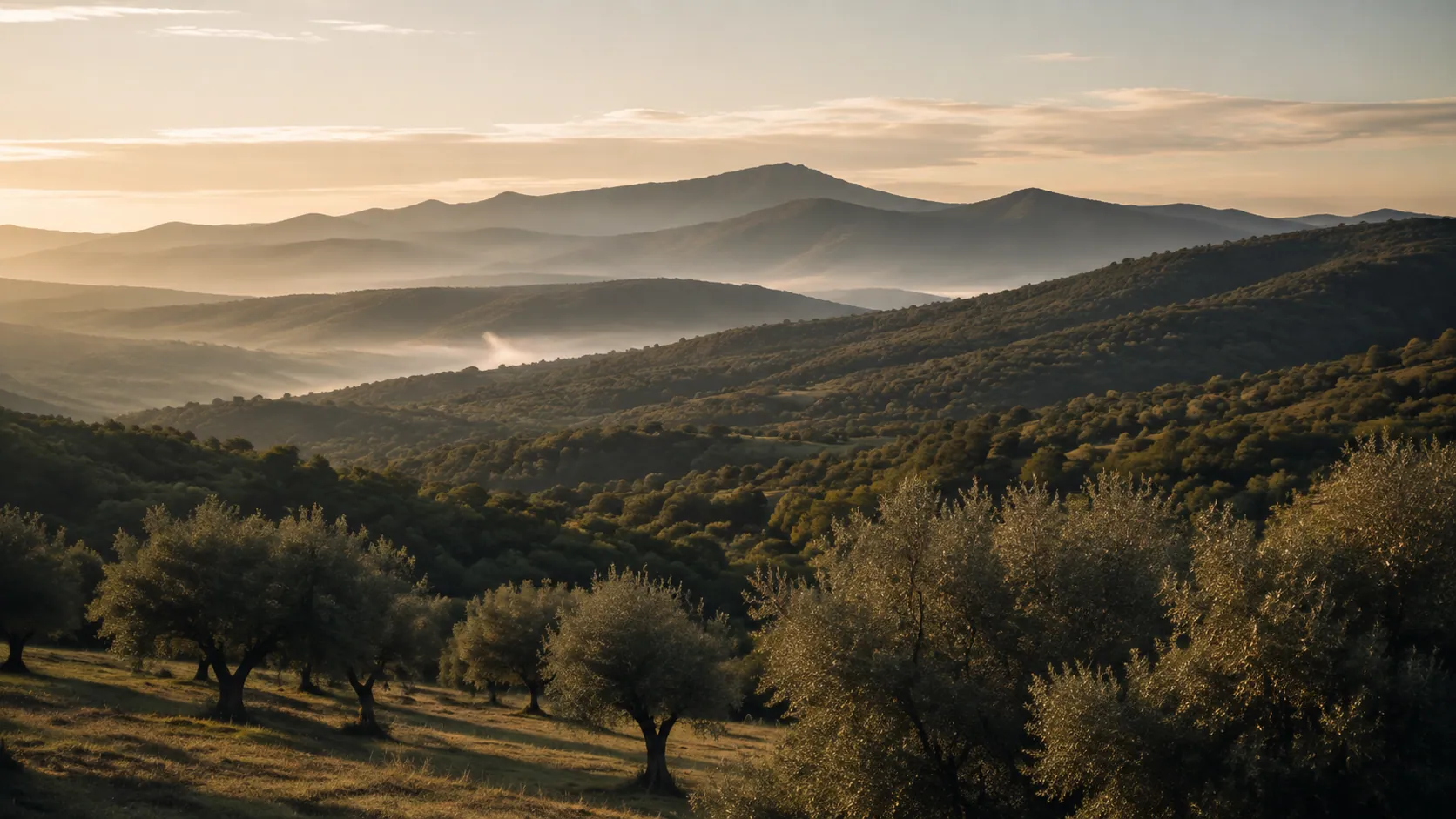 Montañas de Cataluña al amanecer